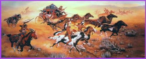 'Cowboys & Indians' - oil/enamel mural
